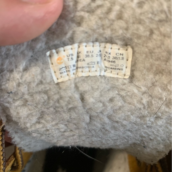 Timberland Tan/White Boots Women’s 7.5 - Picture 3 of 9